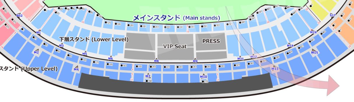 ラグビーワールドカップ東京スタジアムの座席表・シートマップ・チケット