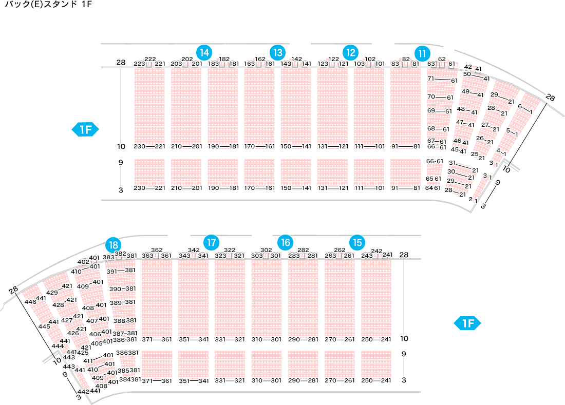 ラグビーワールドカップ豊田スタジアムの座席表・シートマップ